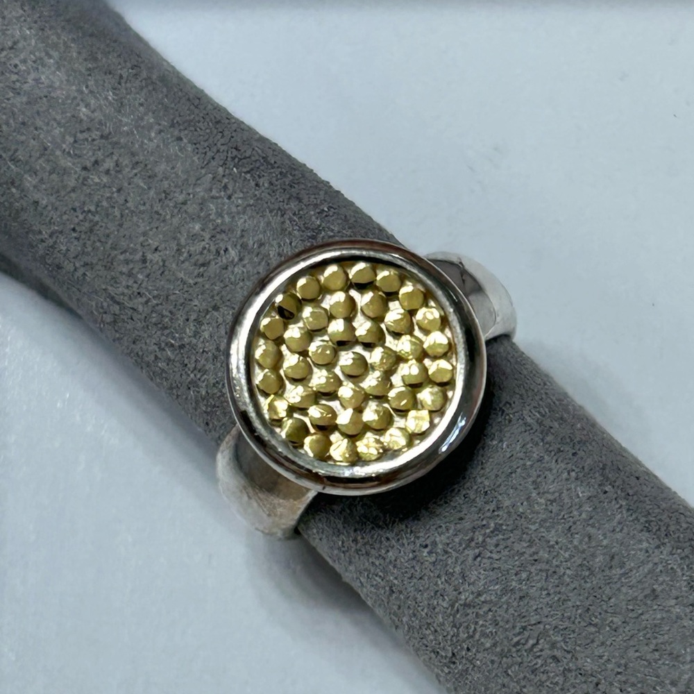 Anna Beck two toned dotted signet